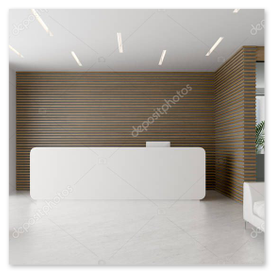 Recepție de birou cu lounge și plante naturale